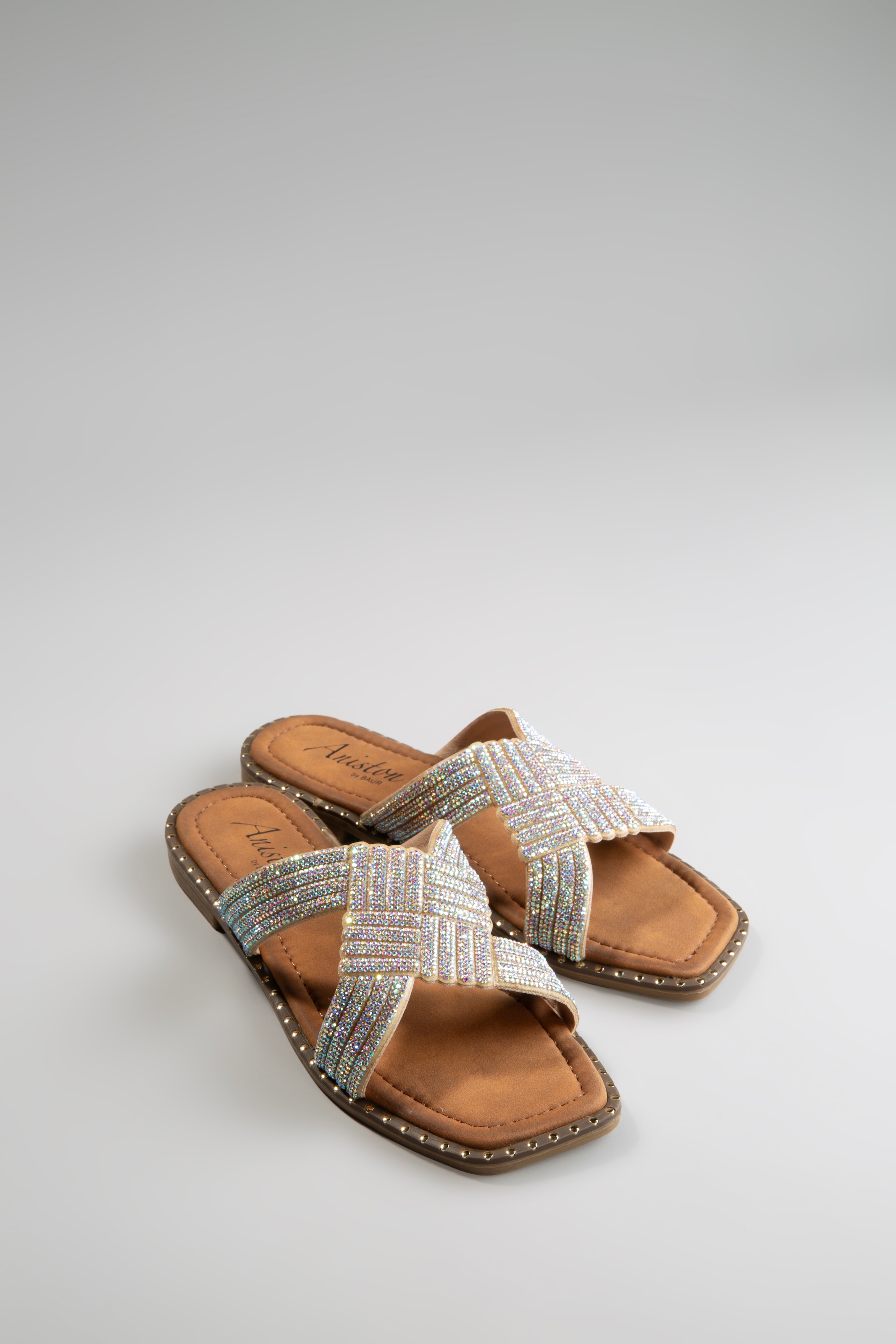 Aniston SHOES Pantolette  , Flat, Sommerschuh, Strandschuh, Glitzersteine - NEUE KOLLEKTION
