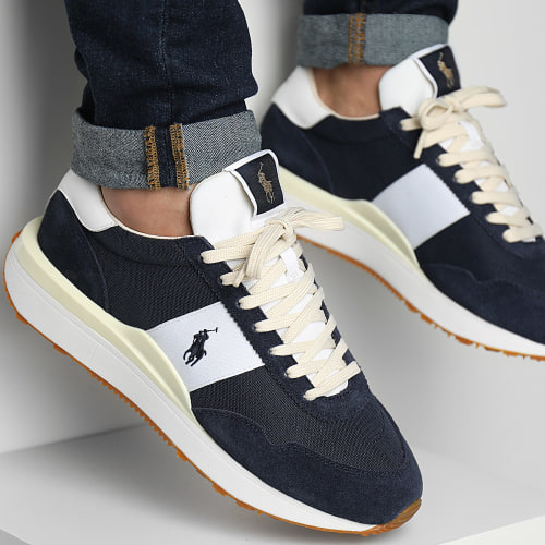 Baskets Train 89 Bleu Marine Blanc