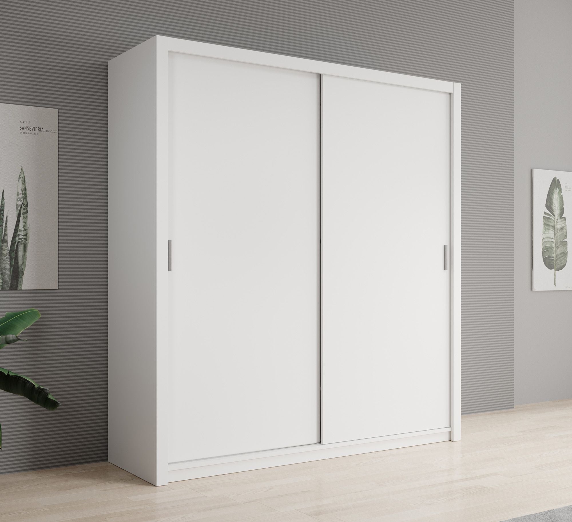Meubella - Kledingkast Blake - Wit - 200 cm