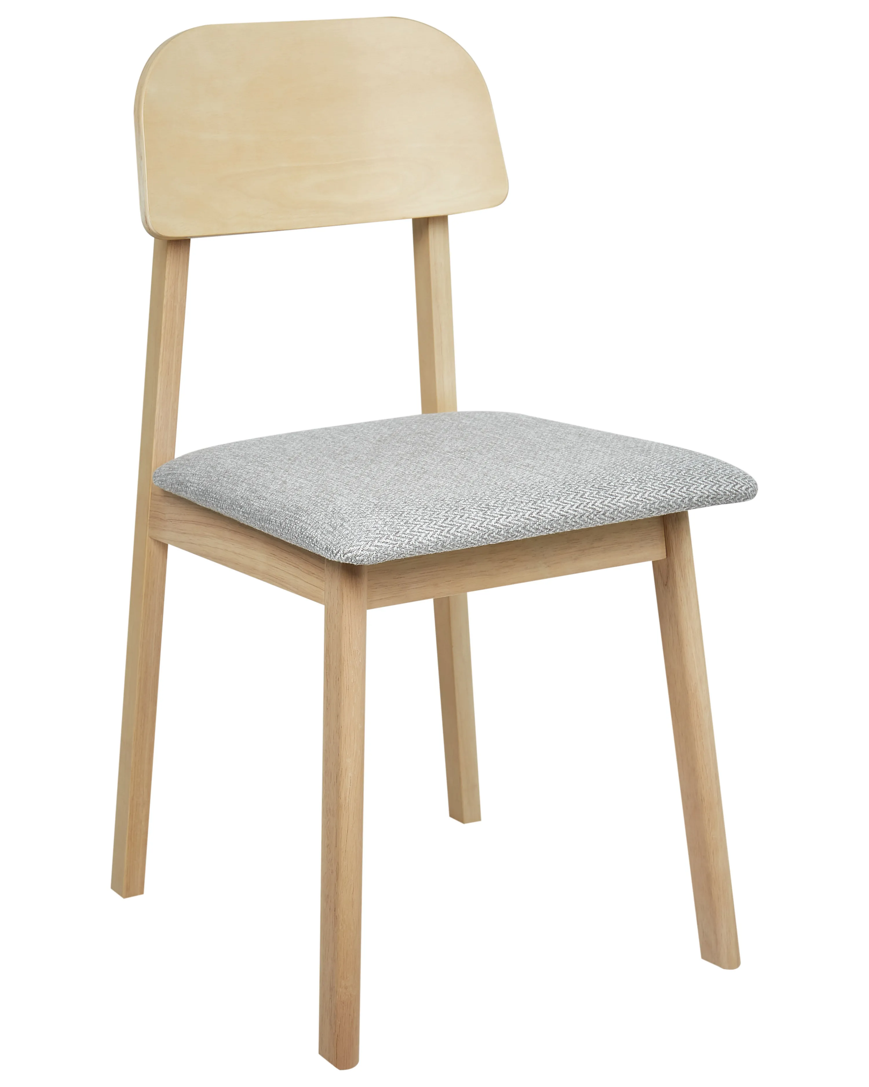 Set van 2 eetkamerstoelen SCANDIA Hout Lichtgrijs
