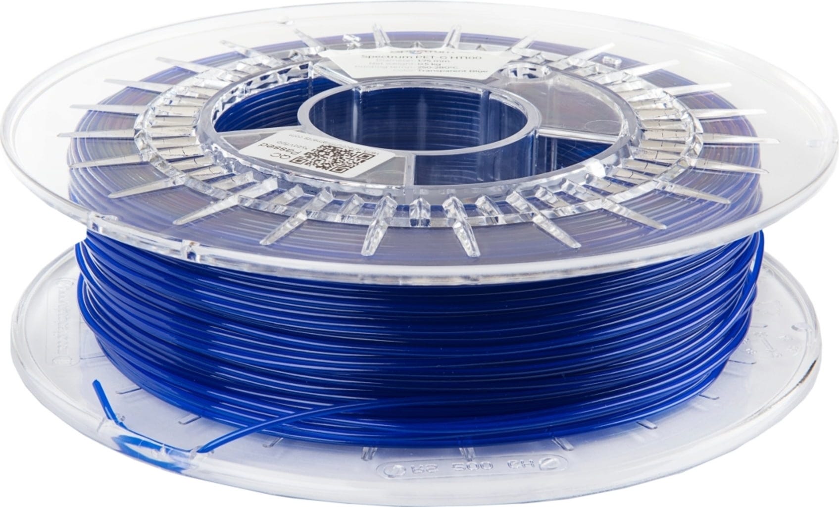 Spectrum  PET-G HT100 Transparent Blue, 1,75 mm / 500 g    Temperaturbeständiges PET-G mit ausgezeichneter Dimensionsstabilität