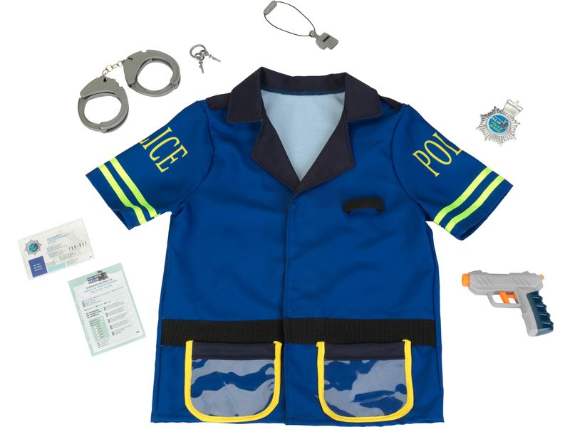 Klein-Toys Polizeikostüm mit Mütze Polizei-Spielset