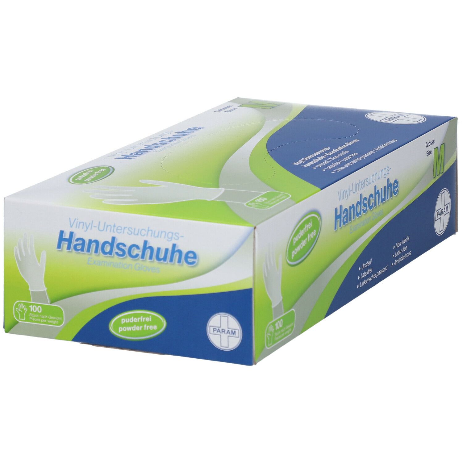 PARAM Einmalhandschuhe Vinyl Größe M