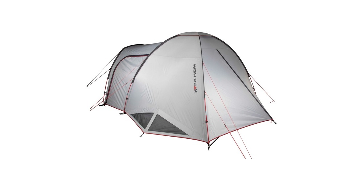 High PeakAmora 5.0 tent  (Lichtgrijs/rood)