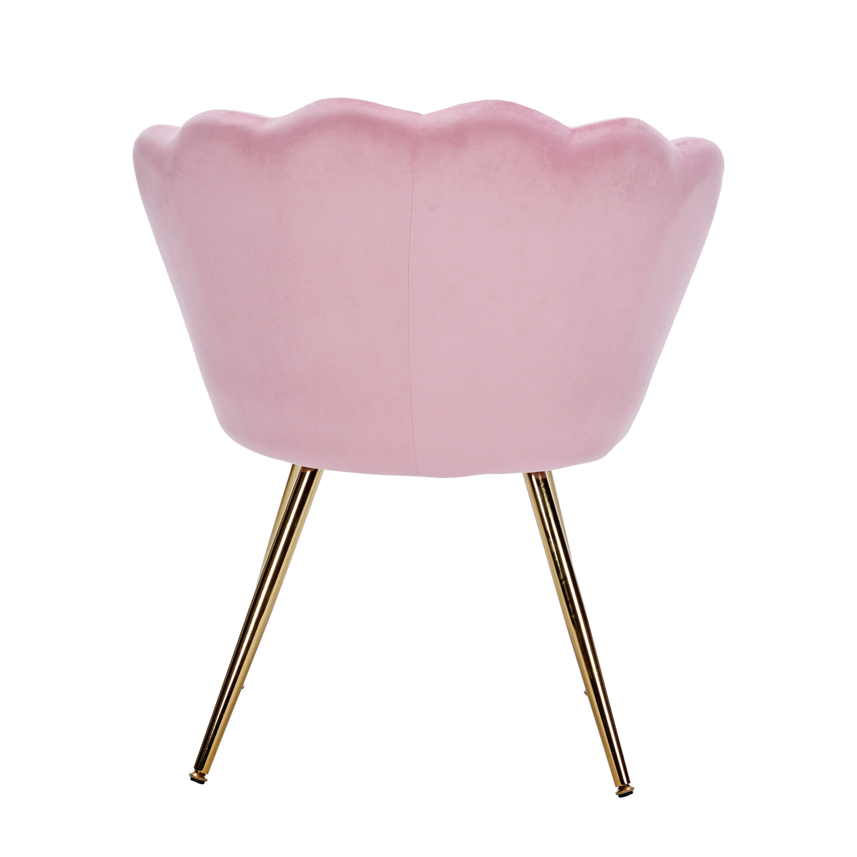 Sessel Samt SHELLY pink/gold