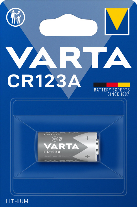 Varta Batterie, CR123A, 1430 mAh, 1 Stück