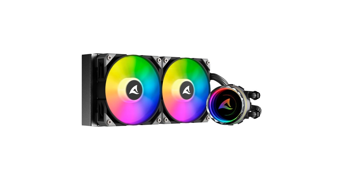 SharkoonS80 RGB waterkoeling  (Zwart, 4-pins PWM fan-connector)