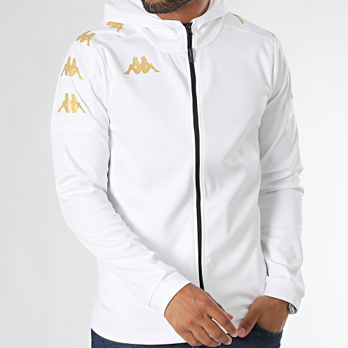 Veste Zippée Capuche A Bandes Grevolo 311F5FW Blanc Doré