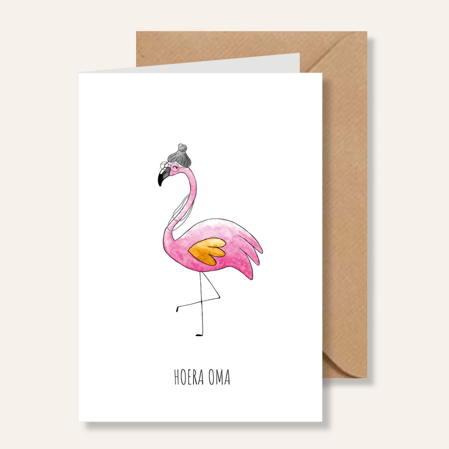 Juulz | Kaart | Hoera oma flamingo