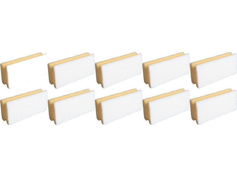 Edi Baur Schwamm Basic 10 Stück, Gelb/Weiss Padschwämme