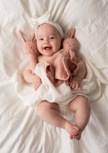 Babygave Bunny rangle rosa Jabadabado