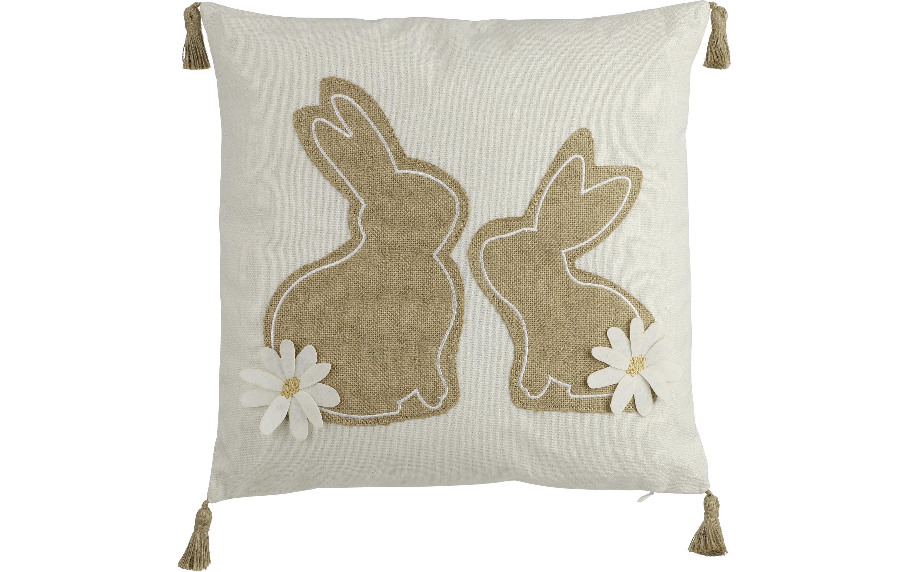 Kissen Chevery 45 cm x 45 cm, Braun/WeissKissen mit Füllung