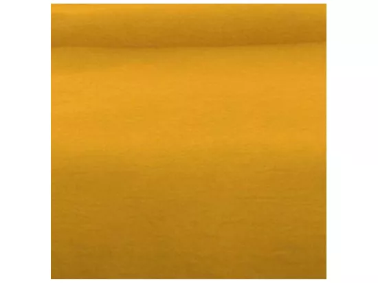 Parure de lit unie Bohème moutarde 240x220 cm
