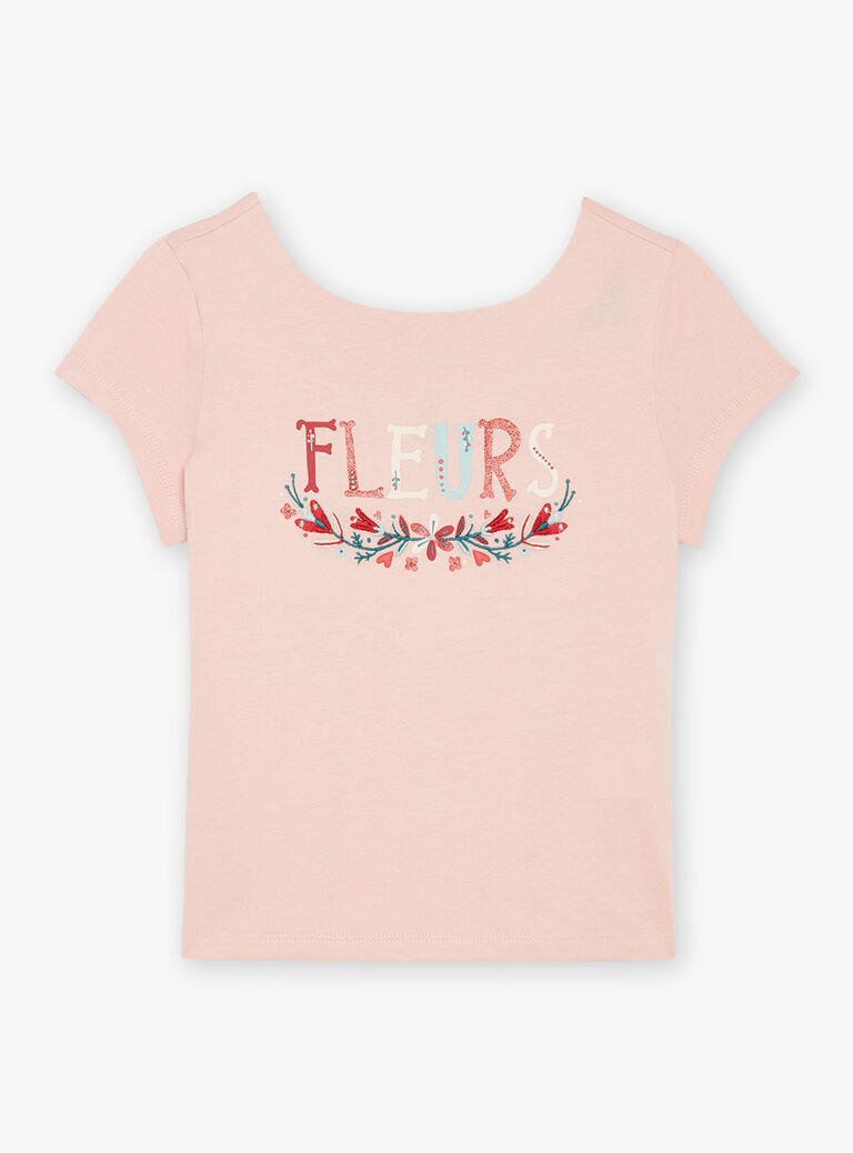 T-shirt blush à manches courtes