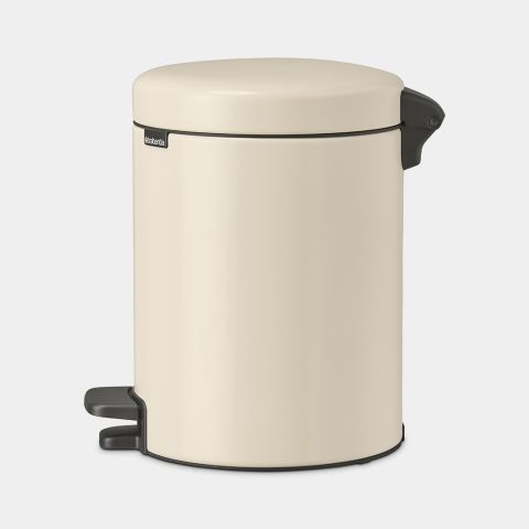 NewIcon Pedaalemmer, 5 liter, kunststof binnenemmer - Soft Beige