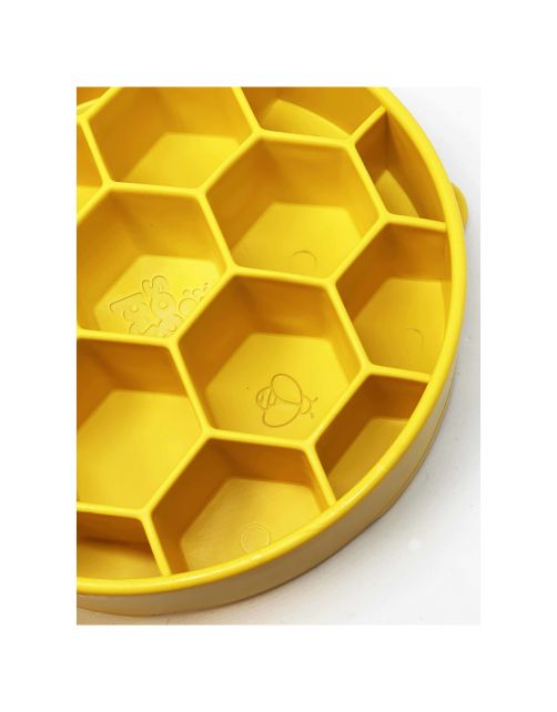 Sodapup Honeycomb Ebowl - Hondenvoerbak - Ø20 cm Geel
