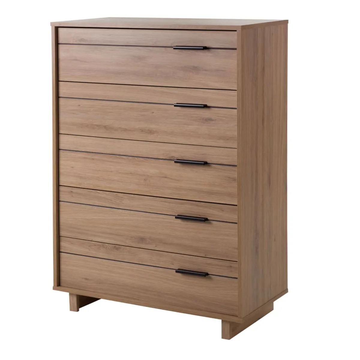 South Shore Fynn Commode 5 tiroirs - Chêne Gris