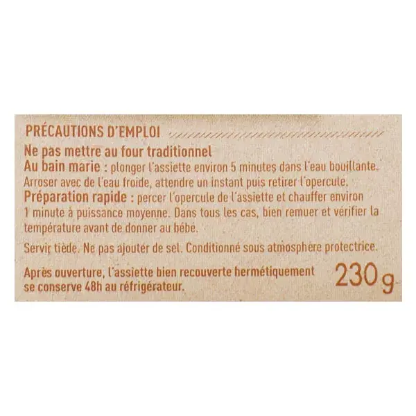 Prato de refeição Babybio com feijão verde e truta (+12 meses) orgânico 230g