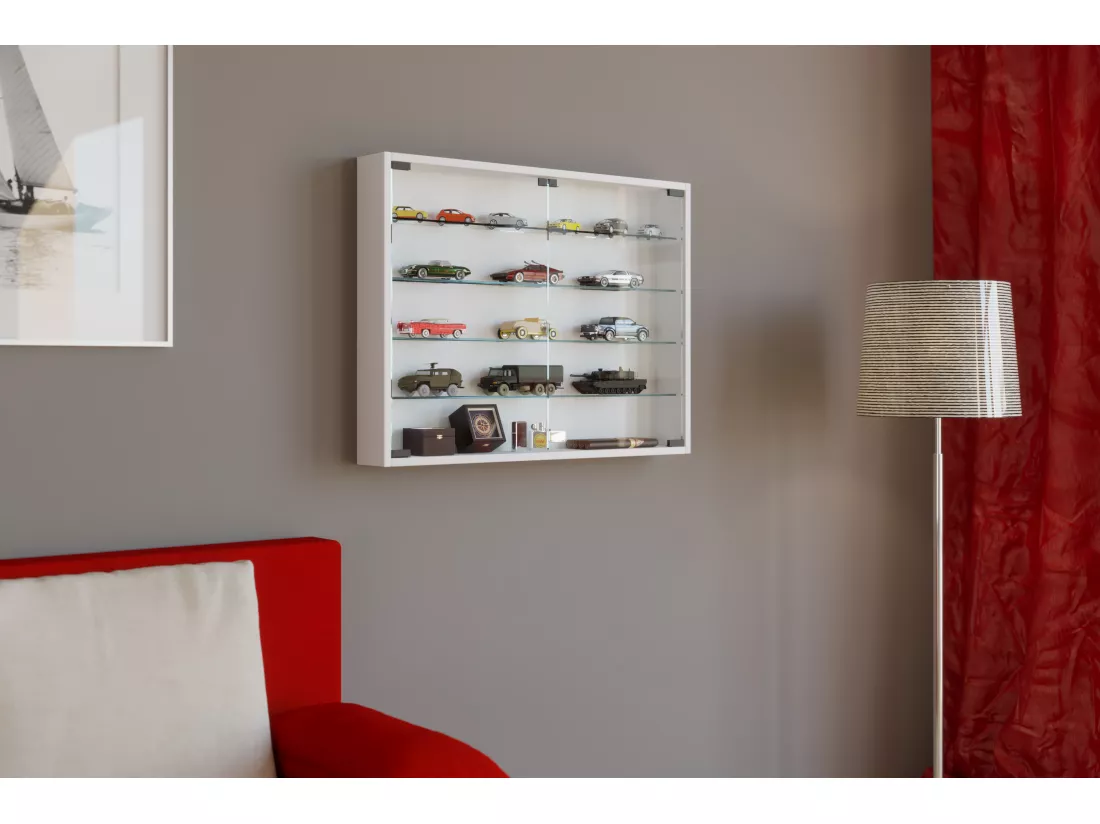 Vitrine suspendue Vitrine murale en verre Mandosa L