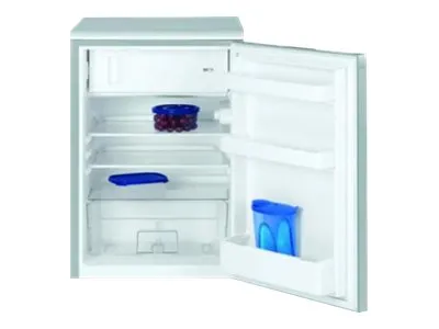 Beko TSE1234FSN - Køleskab med fryseenhed - under køkkenbord - bredde: 54 cm - dybde: 60 cm - højde: 84 cm - 114 liter - Klasse E - inox