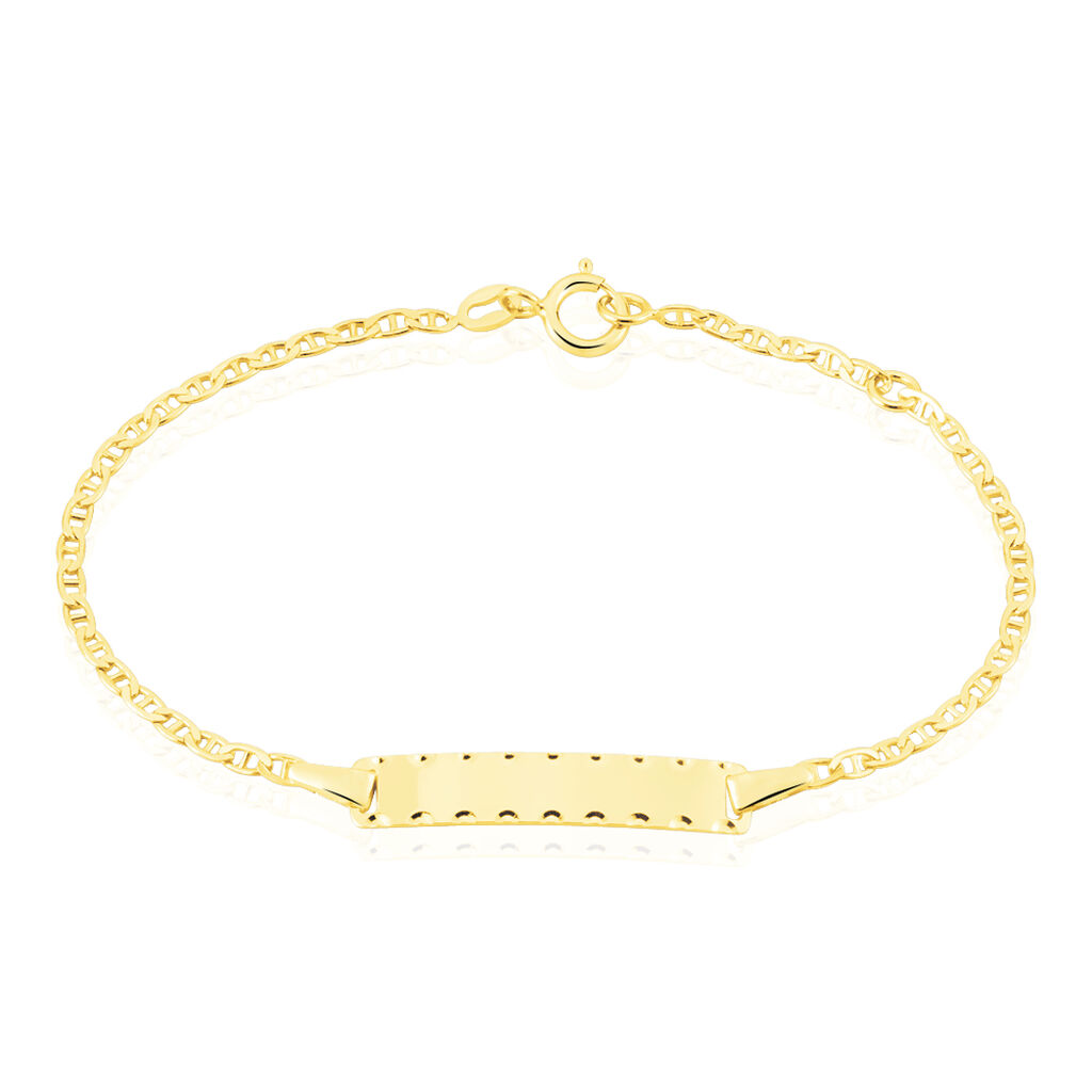 Bracelet Identité Gaspardine Maille Forçat Or Jaune