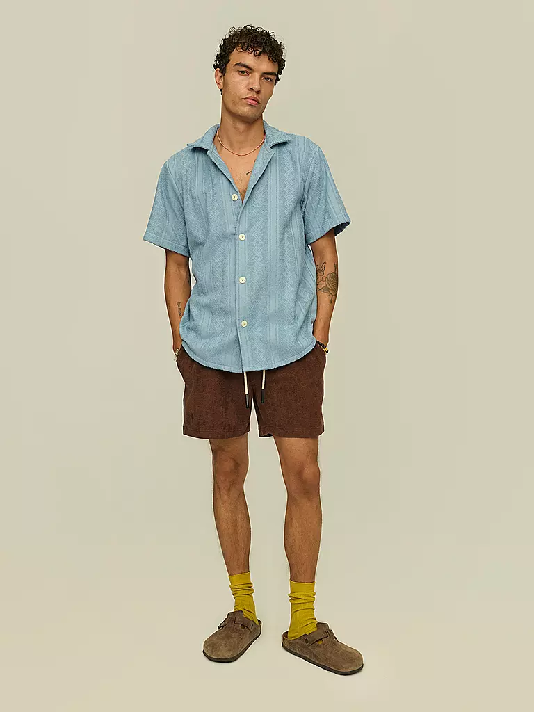 OAS Frottee Poloshirt hellblau