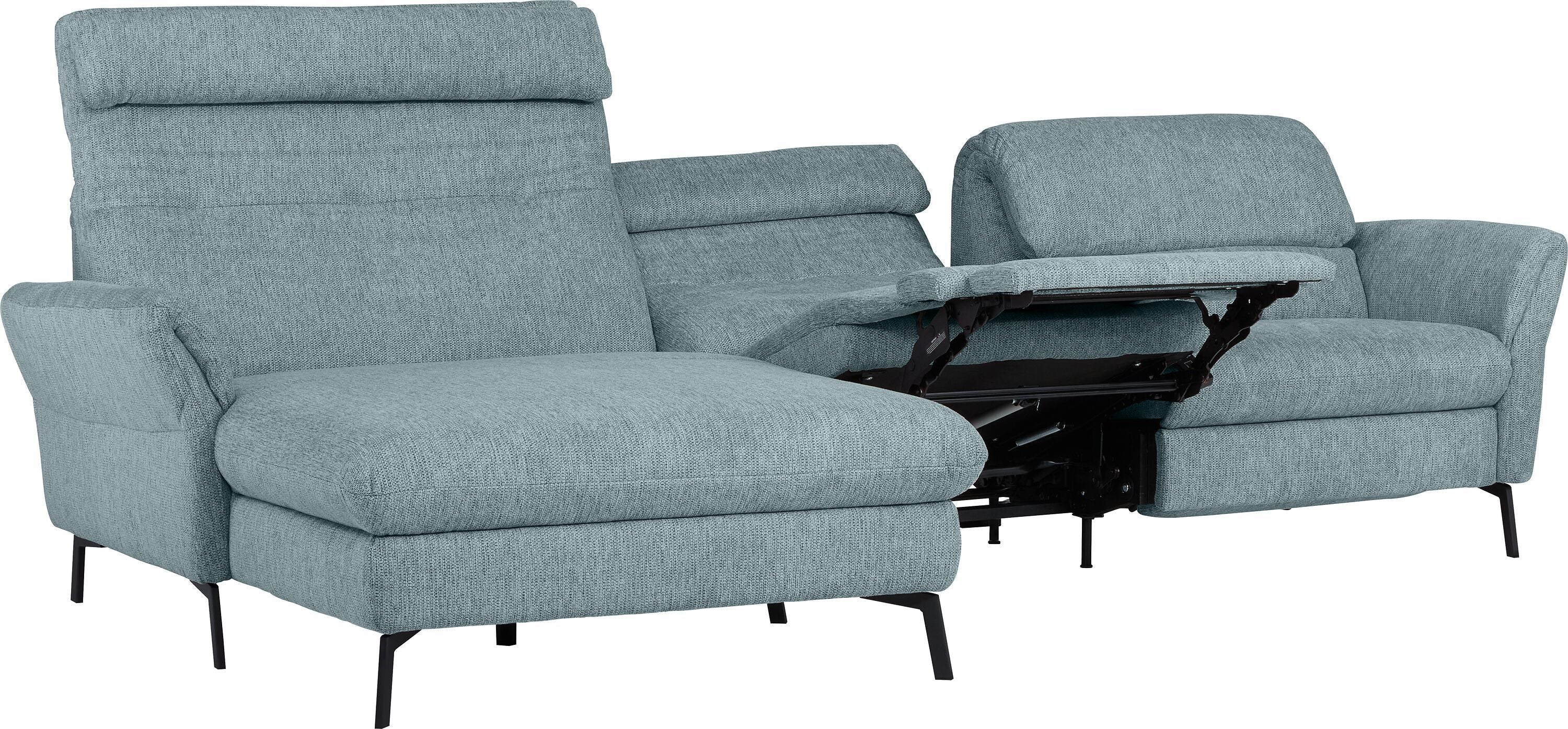 SEBO Ecksofa - Hellblau / B: 284.0 cm x T: 161.0 cm x H: 84.0 cm