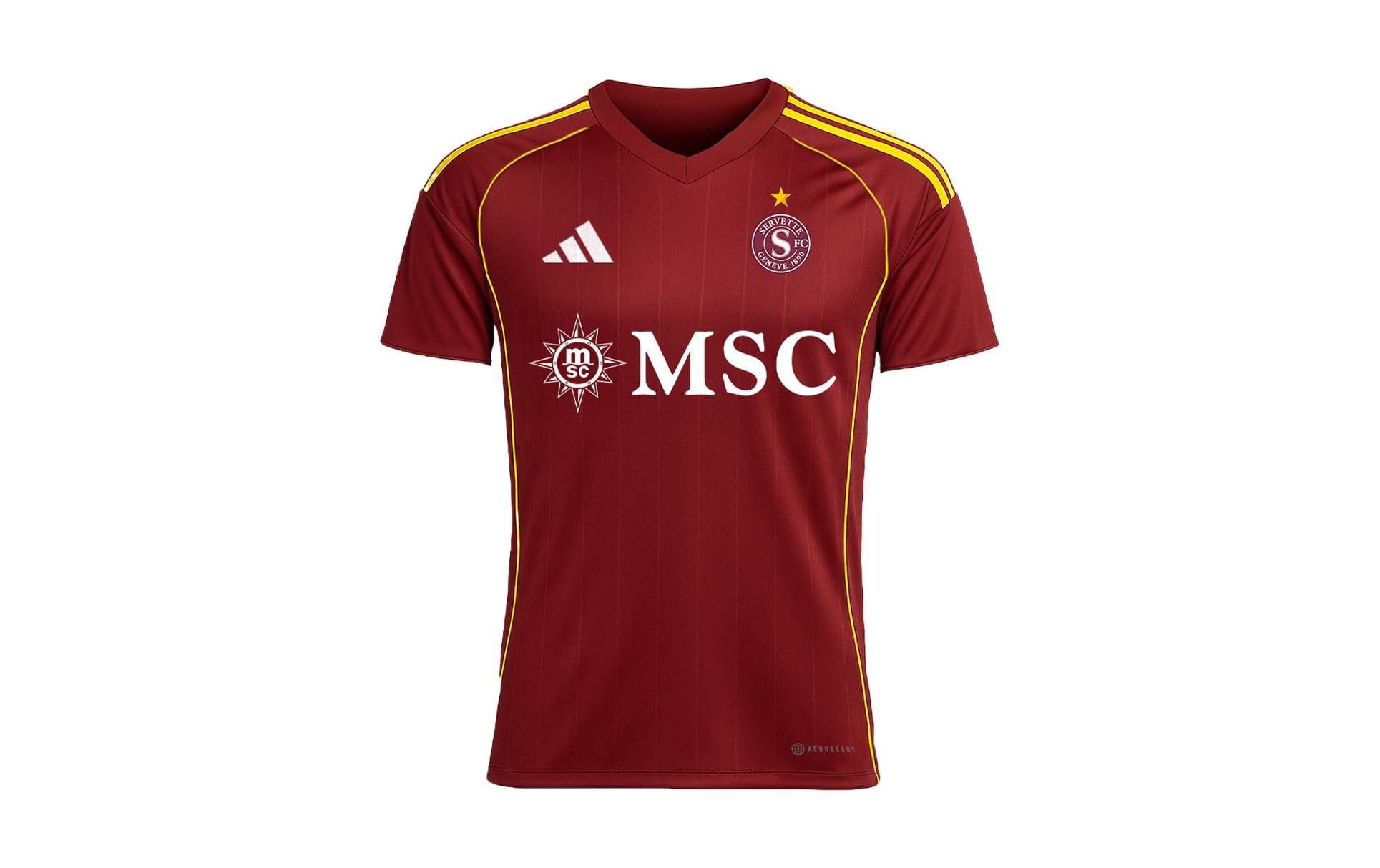 Jersey Home Junior 25/26 128, RotHeimtrikot des Servette FC für die Saison 2025/26