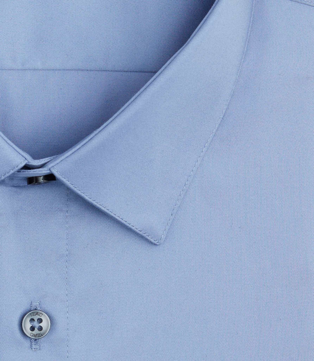 Chemise slim coton bleu gris 
