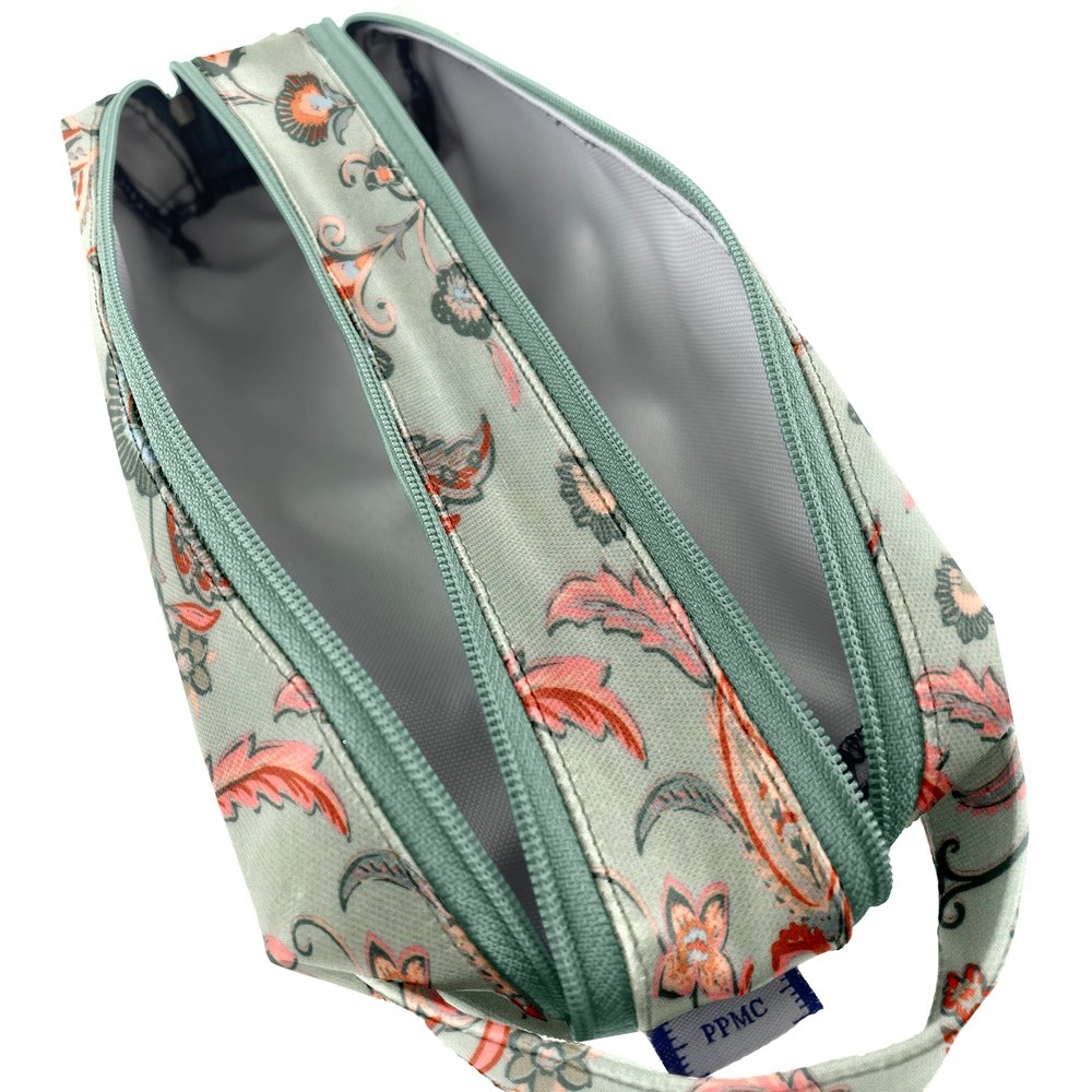 Trousse Double Compartiment Vert Bohème