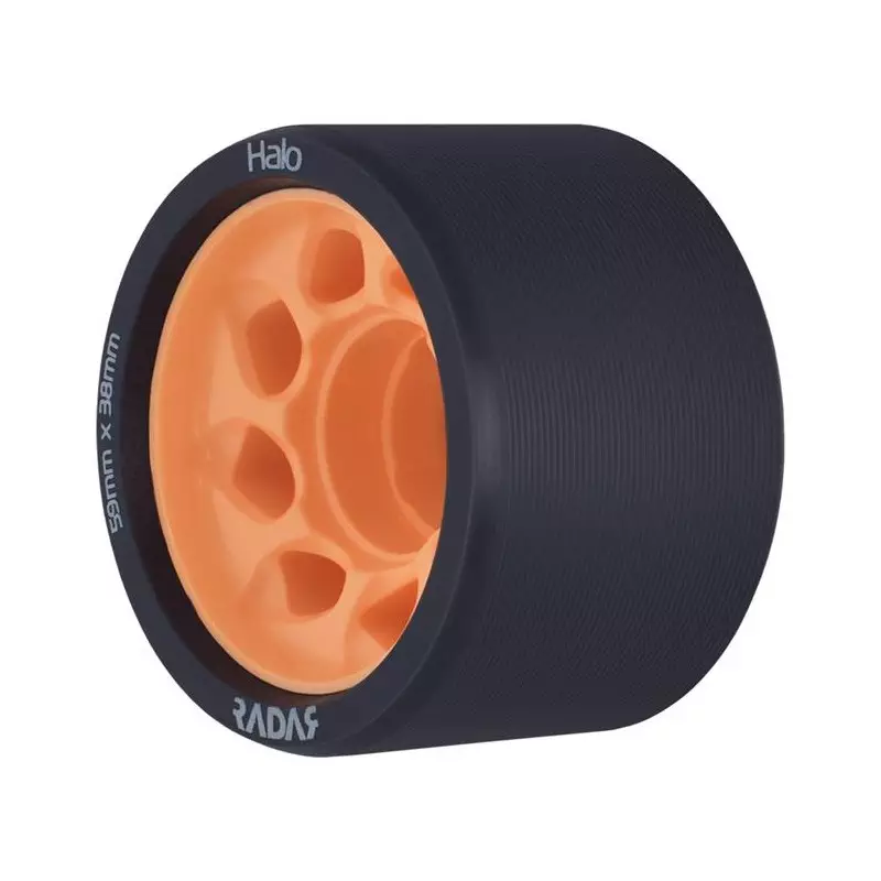 Roues Roller Derby RADAR WHEELS Halo 86A 59mmx38mm Orange Noire et orange