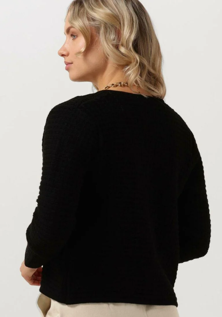 NEO NOIR zwarte neo noir vest limone knit jacket