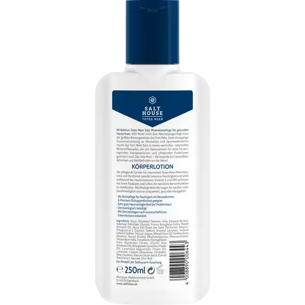 feuchtigkeitsspendende Körperlotion mit Totes Meer Mineralien & Urea