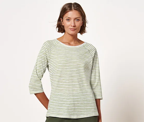 Gestreiftes Shirt mit 3/4-Arm