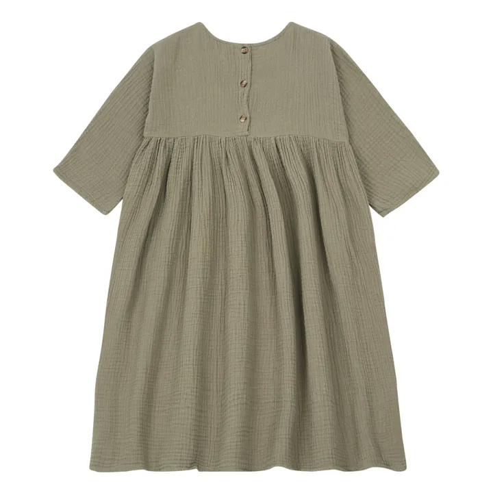 The Simple Folk Robe Gaze de Coton Bio | Sauge