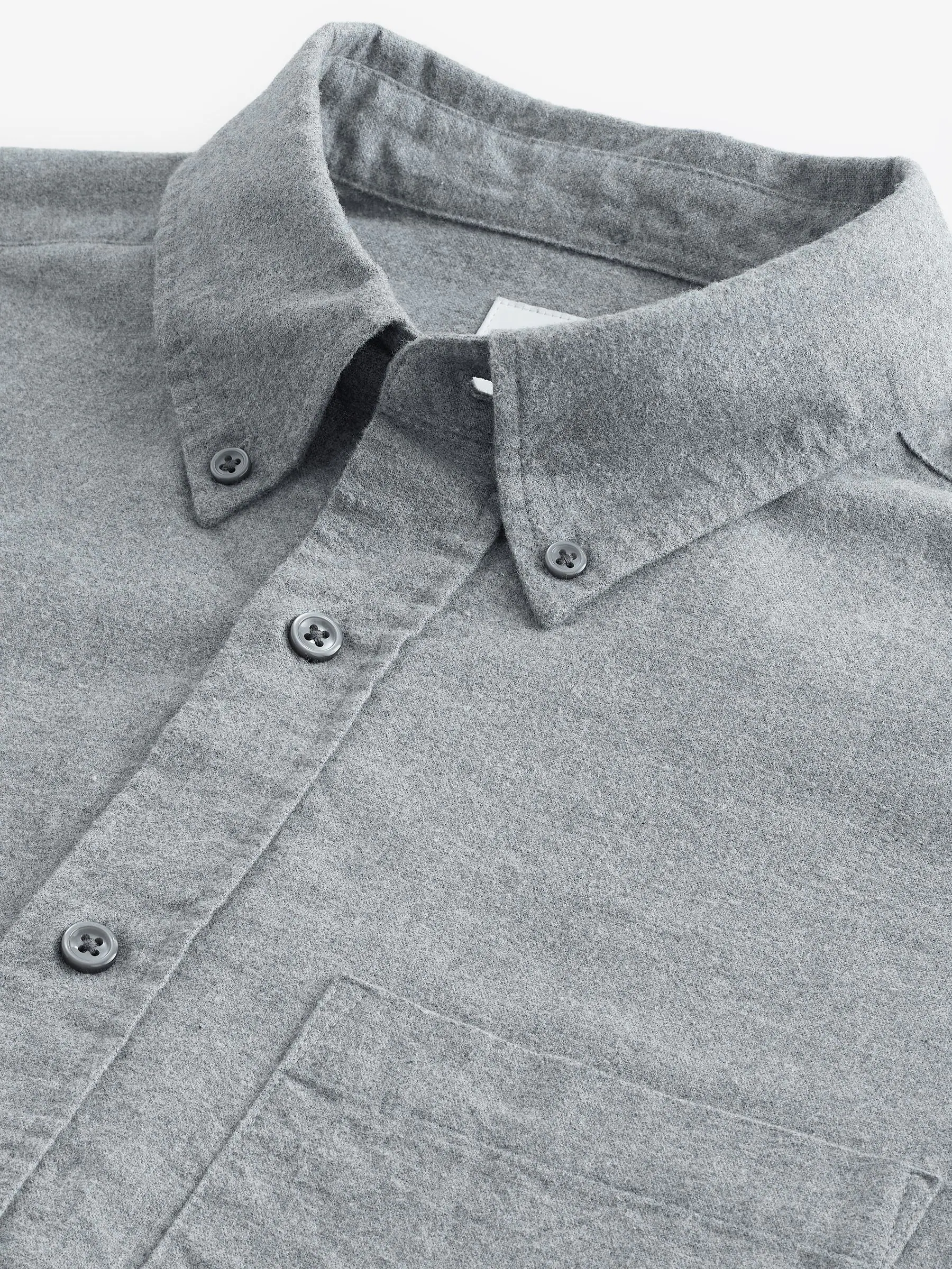Grijs - Soft Touch Oxford Long Sleeve Shirt