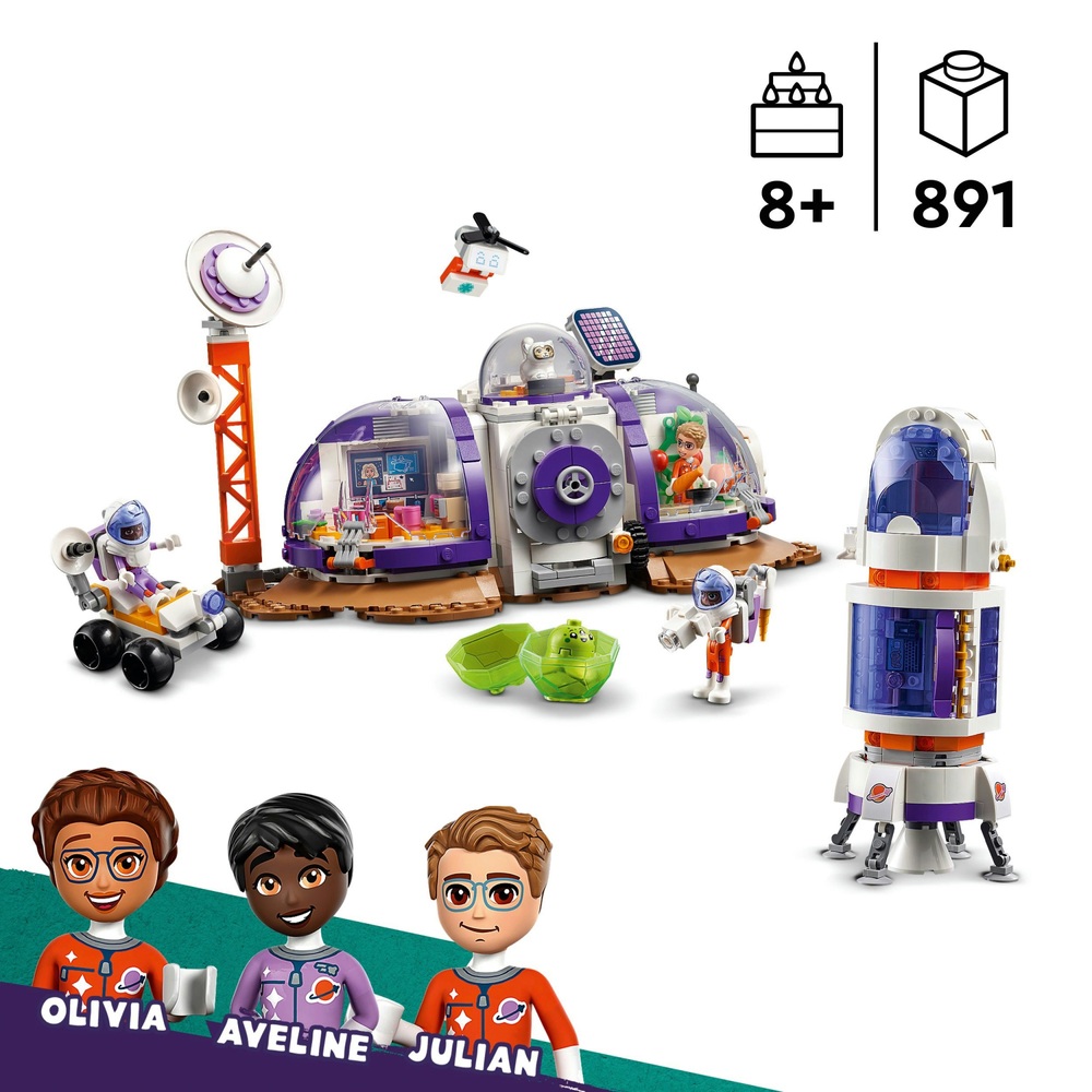 LEGO Friends 42605 Mars-Weltraumbasis und Raketen-Raumschiff-Spielset
