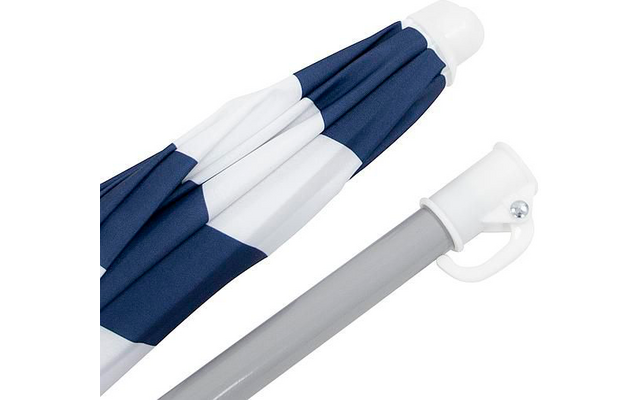 Bo-Camp Sonnenschirm gestreift 165 cm blau/weiß