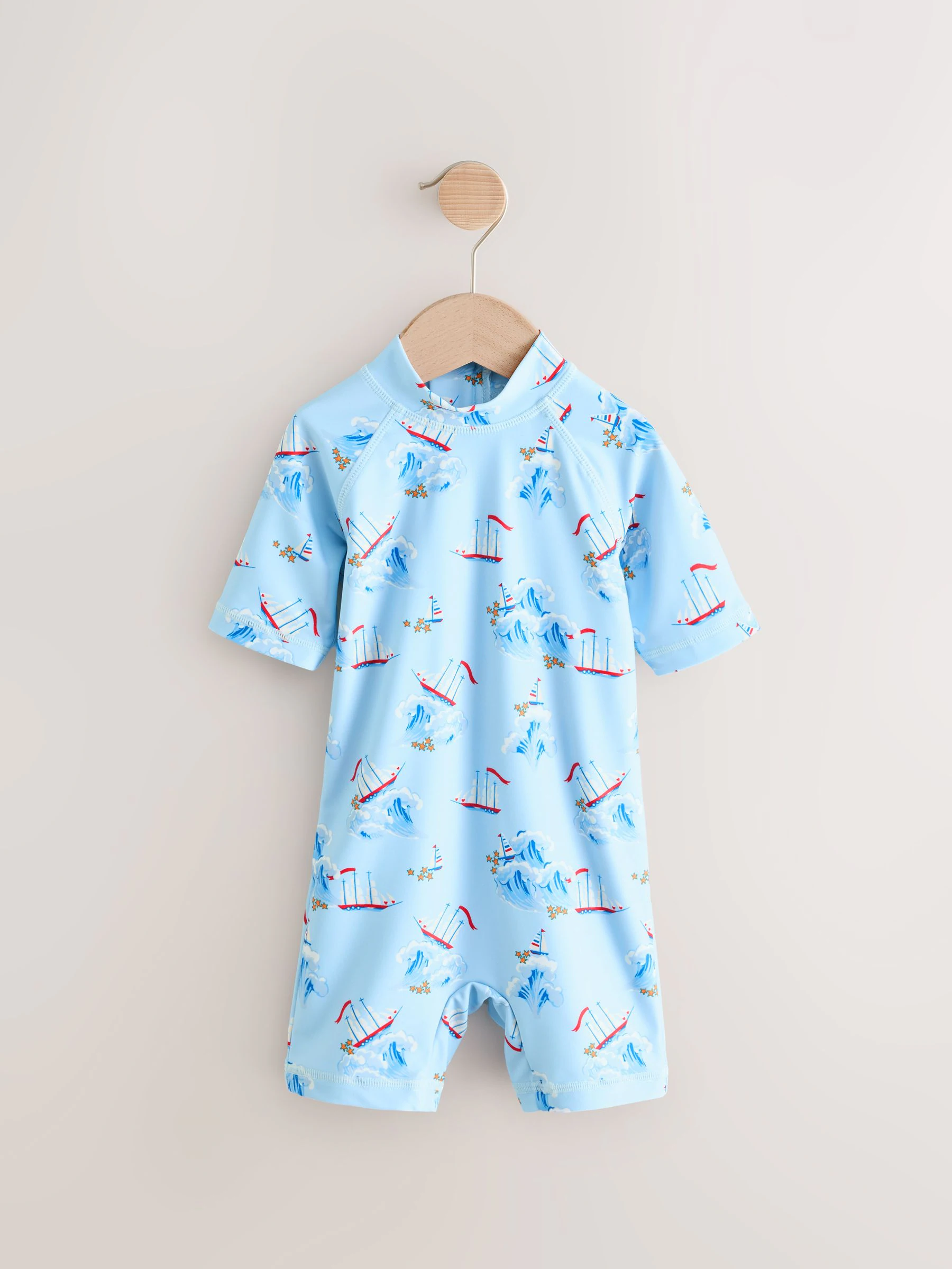 Blauw - Cath Kidston Zonbeschermend onesie badpak (3mnd-7jr)