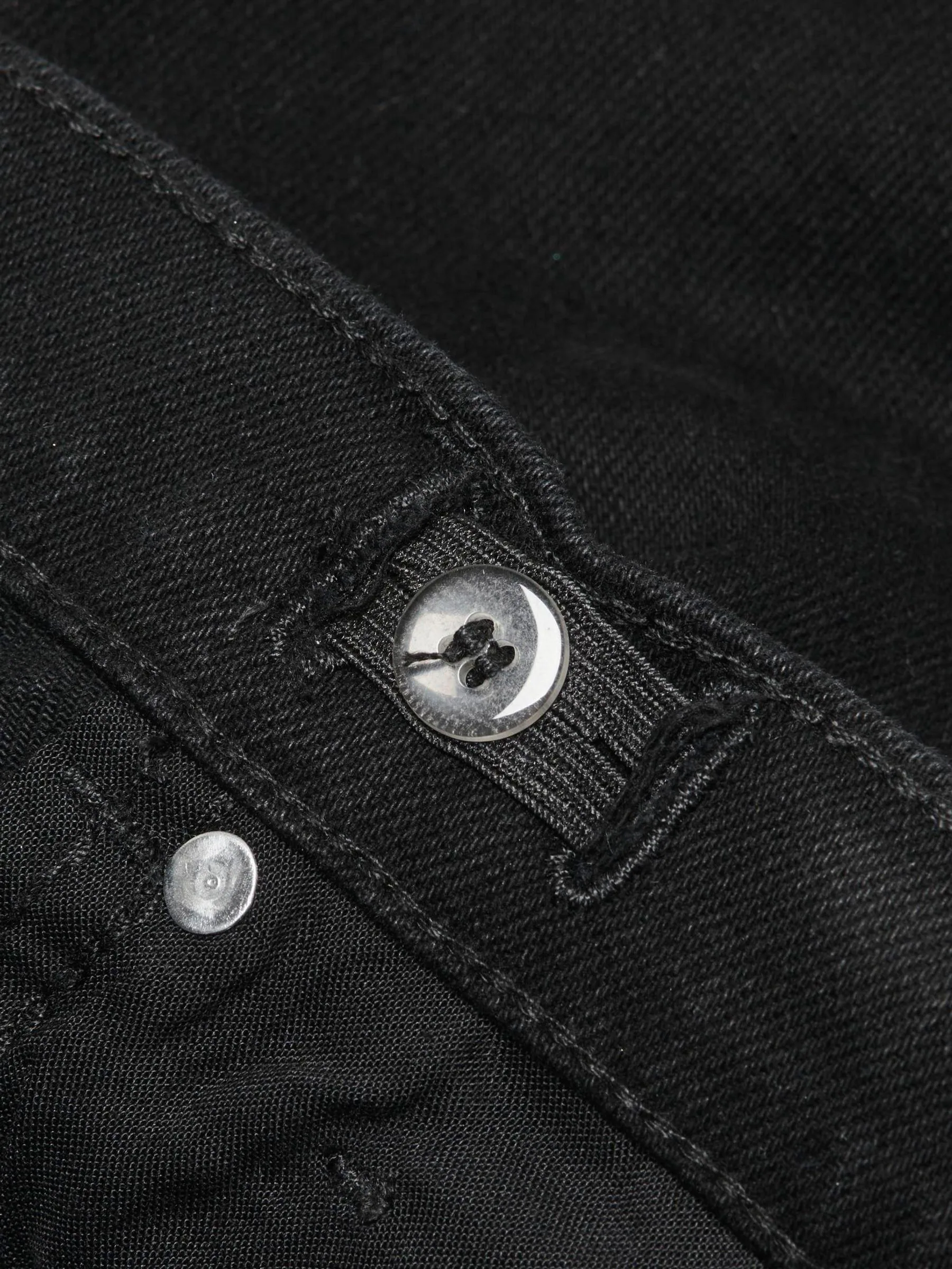 Zwart - Only kinderjeans met wijde pijpen
