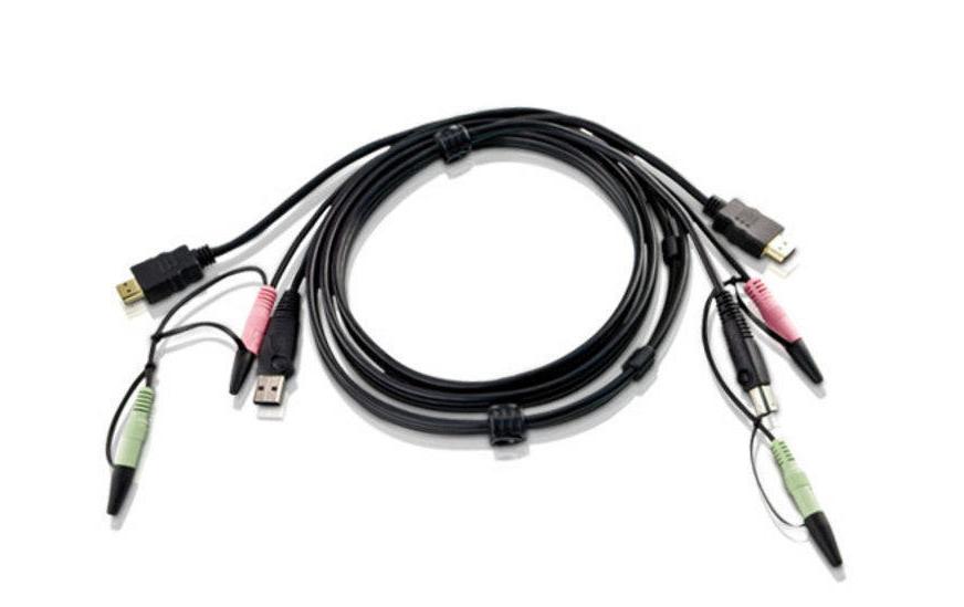 KVM-Kabel 2L-7D02UHPS/2-VGA-KVM-Kabel, 1,8 m