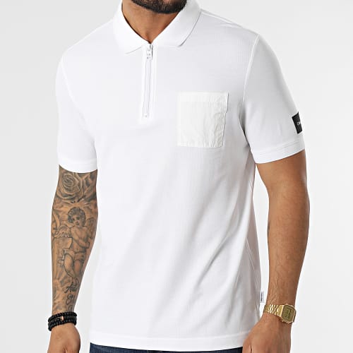 Polo Manches Courtes A Poche Poitrine Tech Repreve Pique 8729 Beige Clair