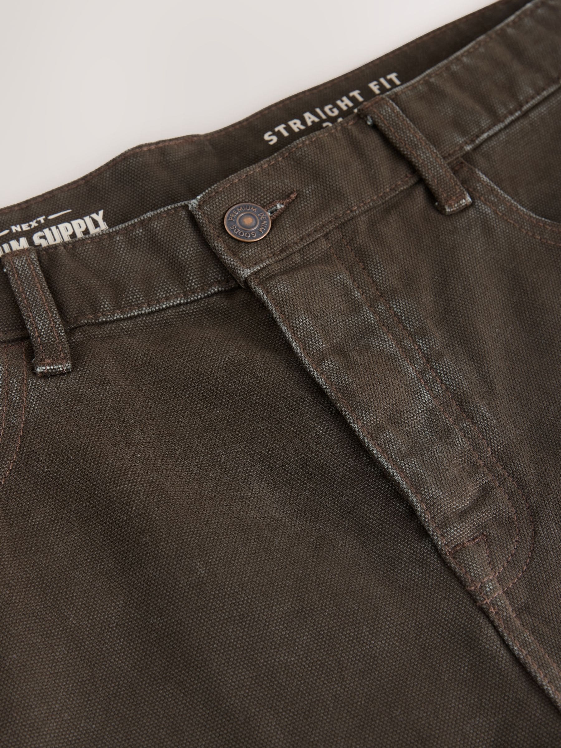 Bruin - Canvas denim jeans