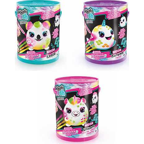 Airbrush Plush Neon Squishpals malebøtte
