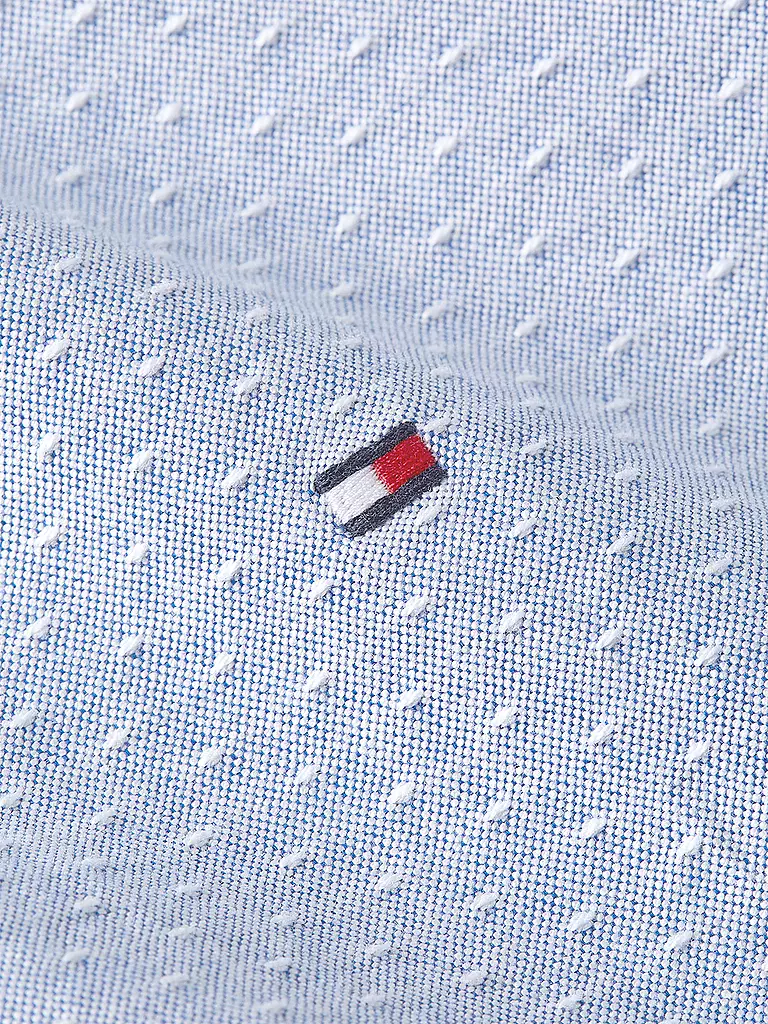 TOMMY HILFIGER Hemd Regular Fit DOBBY hellblau