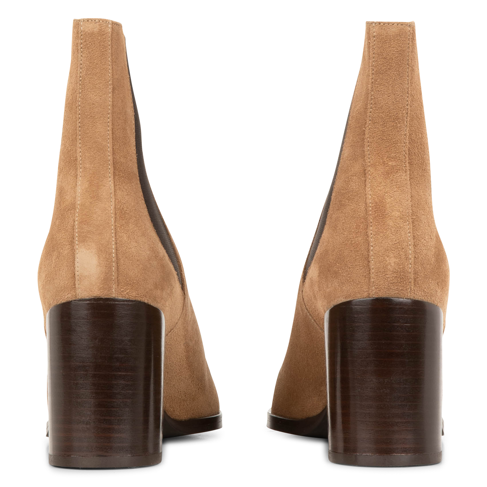 LUDIVINE - Bottines Chelsea en cuir velours| Beige