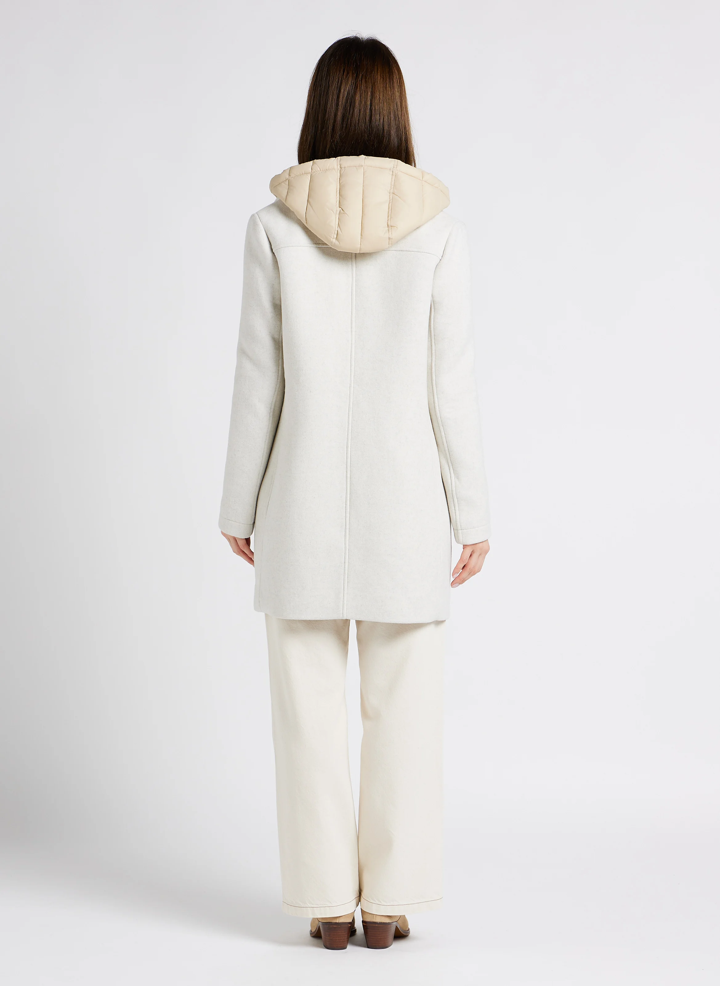 DIAMOND - Manteau col tailleur avec doudoune amovible | Beige