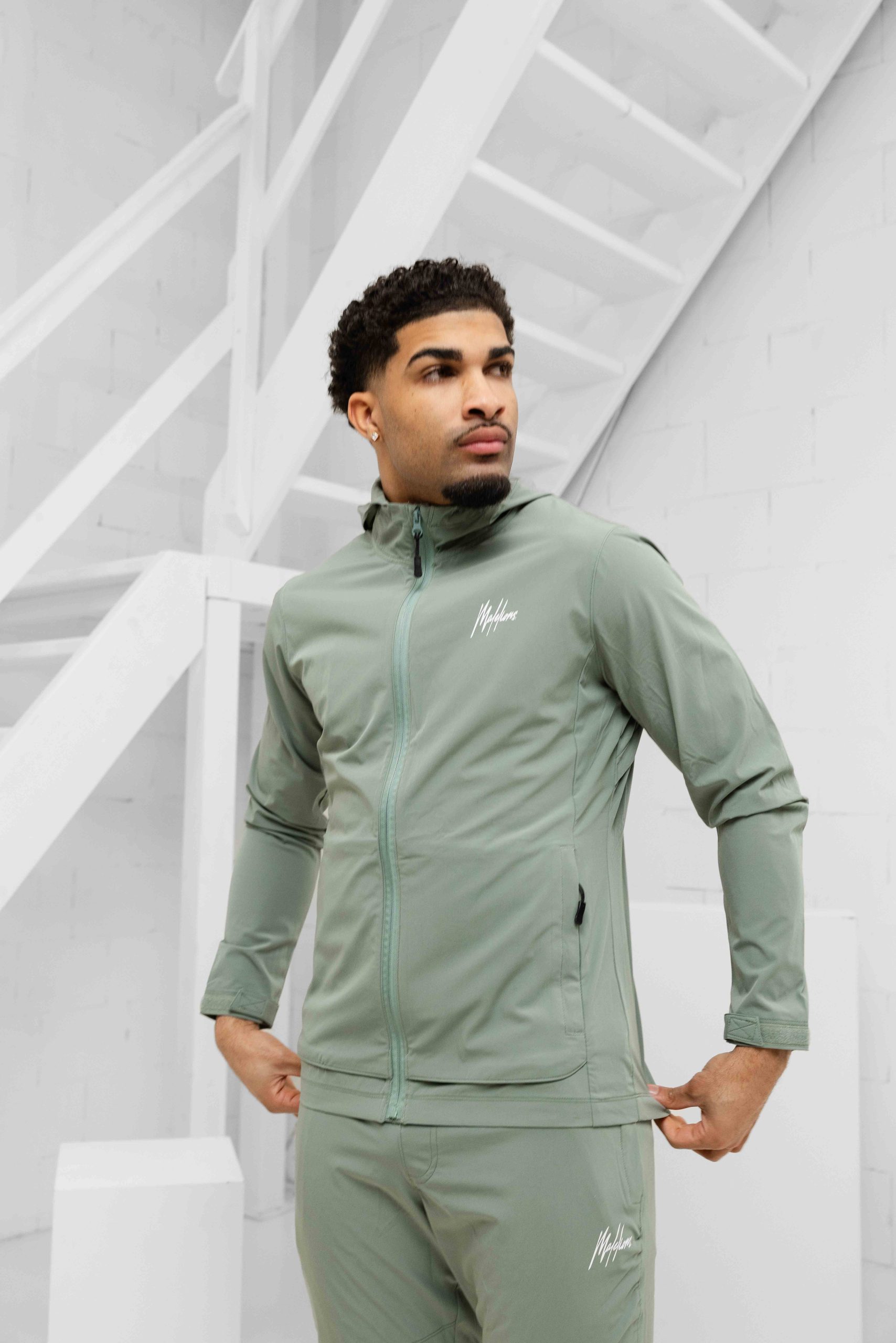 Malelions Sport Running Trainingspak Heren Lichtgroen