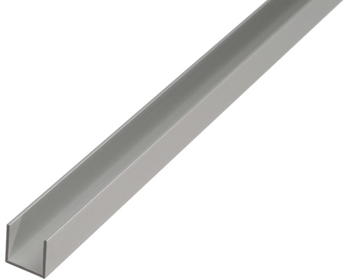 U-profiel aluminium zilver geanodiseerd 25x25x2 mm, 2 m
