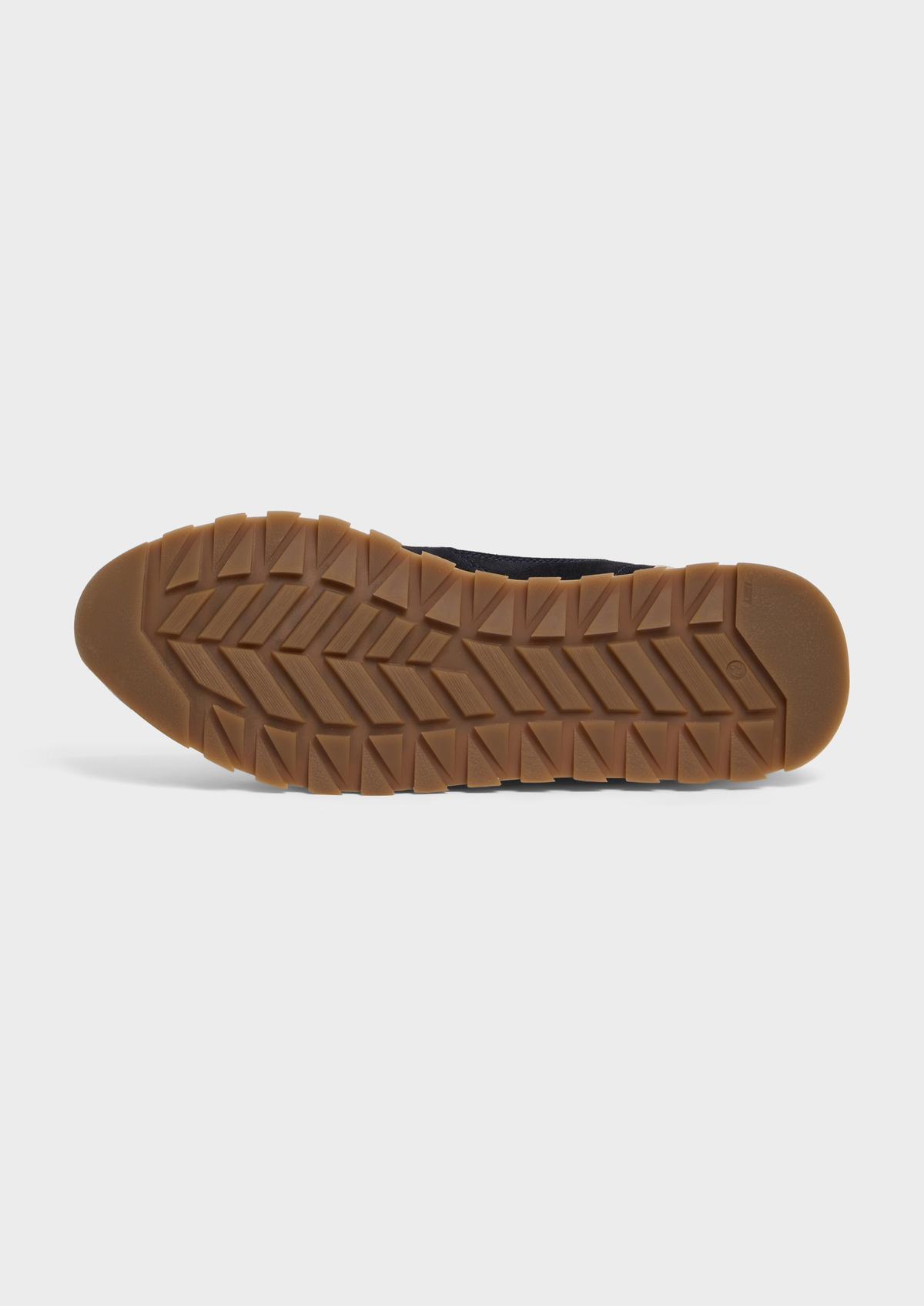 Baskets basses en cuir et cuir nubuck bleu marine